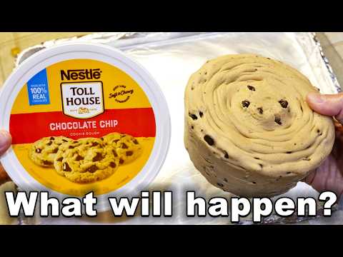 Baking a tub of cookie dough like this..