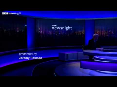 Newsnight: Jeremy Paxman's Tribute To David Dimbleby's Tattoo 12/11/2013