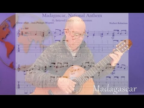 Madagascar guitar only (with map presentation: see « Madagascar National Anthem»)