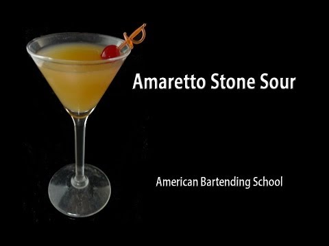 Amaretto Stone Sour Cocktail Drink Recipe