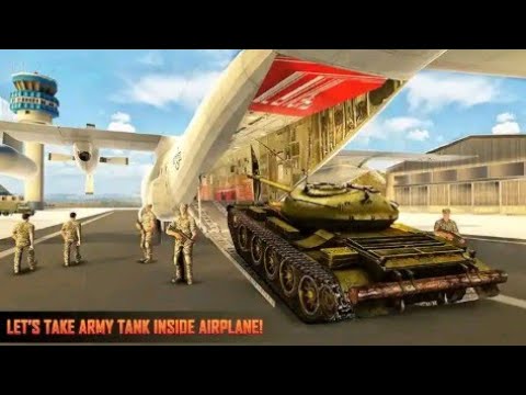 Army Tank Transport Plane Sim Army Transporter.