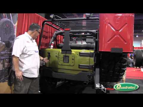 Quadratec at the SEMA Show: Body Armor 4x4 Rear High Clearance Bumper and Tire Carrier