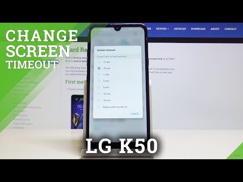 How to Change Screen Timeout in LG K50 - Display Settings