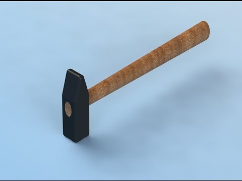 ► SolidWorks Tutorial | 3D CAD Design of a Hammer £££ Video