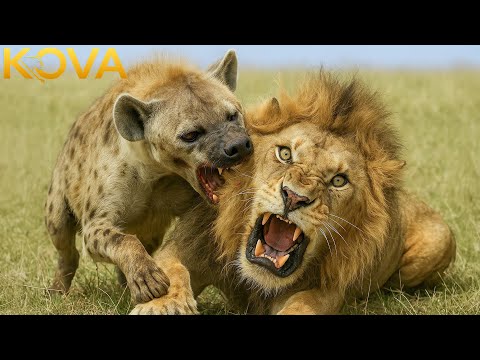 Lions vs Hyena: Ferocious Battle of the Beasts in Wild Savannah | Animal Fight