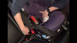 Tip to to open a built-in lockoff (installer car seat)