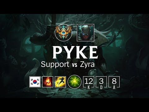 Pyke Support vs Zyra - KR Challenger Patch 8.11