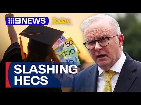 Labor's plan to slash HECS debt | 9 News Australia