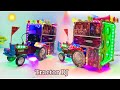 How to make cardboard tractor dj at home | dj wala tractor | mini dj tractor loading | Tech Toyz