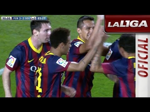 Gol de Alexis (3-2) en el FC Barcelona - Sevilla FC - HD