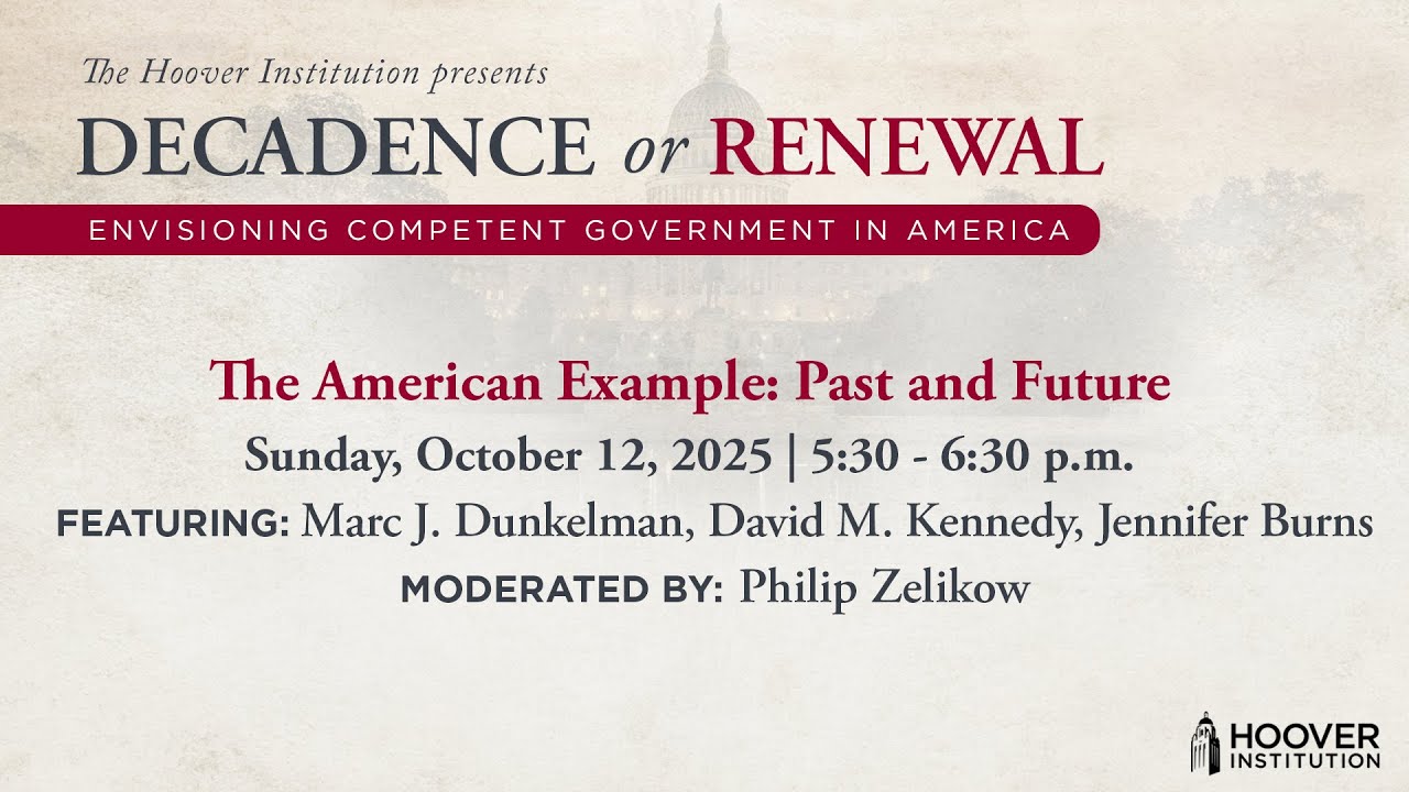 The American Example: Past and Future | Decadence Or Renewal?