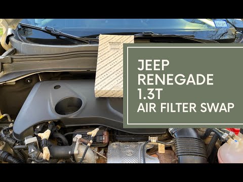 How to replace an engine air filter on a Jeep Renegade with 1.3T