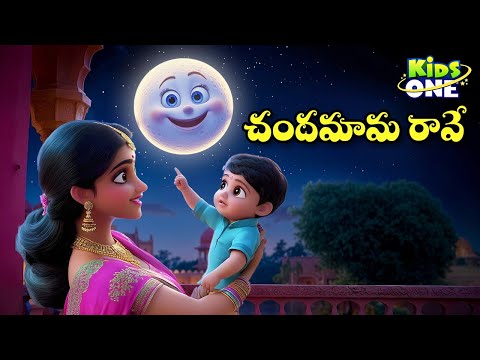 Chandamama Raave | Telugu Rhymes for Children | చందమామ రావే Telugu Rhymes #KidsOne