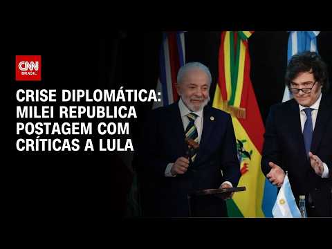 Milei republica postagem com críticas a Lula | AGORA CNN