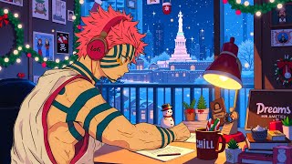 Anime Lofi Christmas Study Night ❄️ Cozy Winter Ambience & Relaxing Beats for Focus