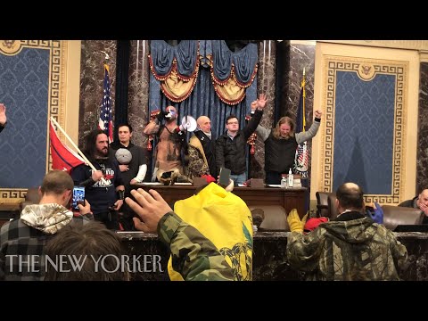 Extraordinary Footage Reveals Capitol Rioters Inside Senate Chambers Rummaging Through Desks