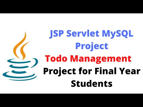 JSP Servlet MySQL Database Project Todo Application | Project for Final Year Students