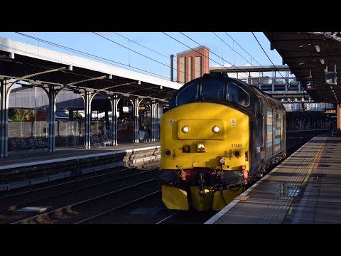 DRS 37405 powers up through Ipswich working 0Z37 - 13/11/19