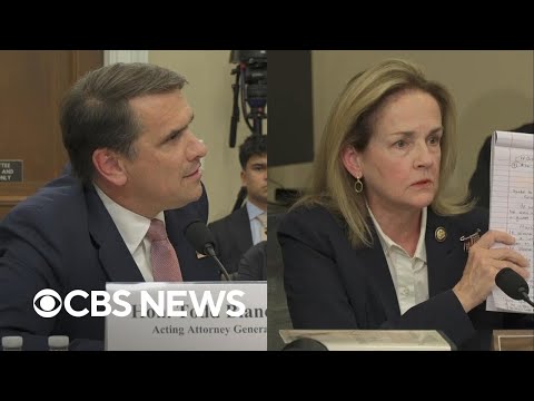 Watch: Acting AG Blanche and Rep. Dean have heated exchange over Epstein investigation