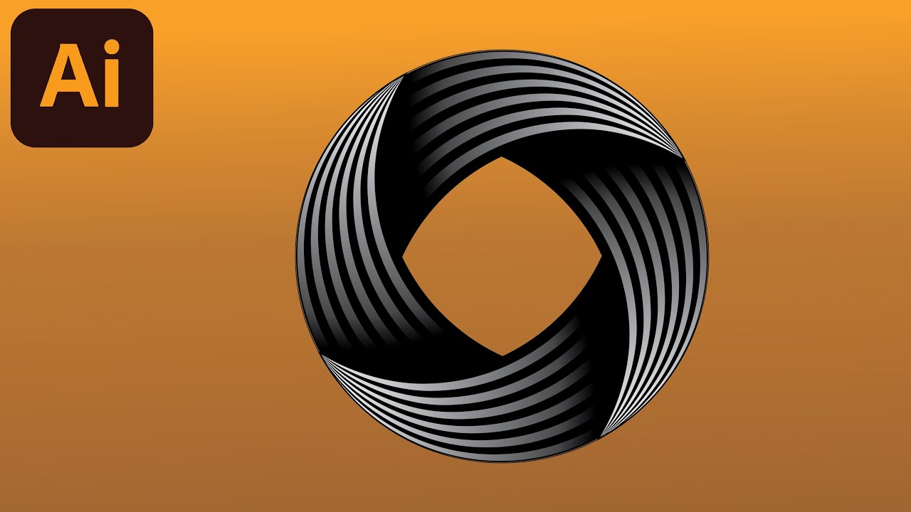 How to design Abstract Spiral Vortex Logo.