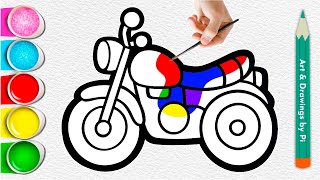 How to Draw a Motorcycle🎨- | Easy Drawing | Step-by-Step
