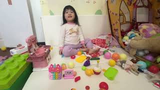お父さんと日本語でおままごと🌸さくら通信🌸2024年1月23日🌸日泰ハーフ3歳1ヶ月