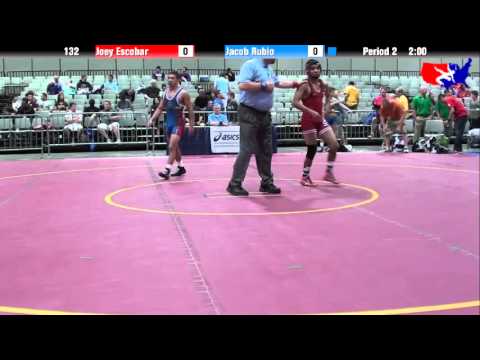 Joey Escobar vs. Jacob Rubio at 2013 West Jr. Freestyle Regional