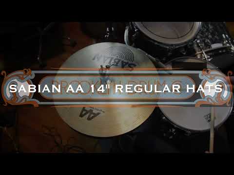 Sabian AA 14" regular hats, 1014g top over 1418g bottom, New Beat style