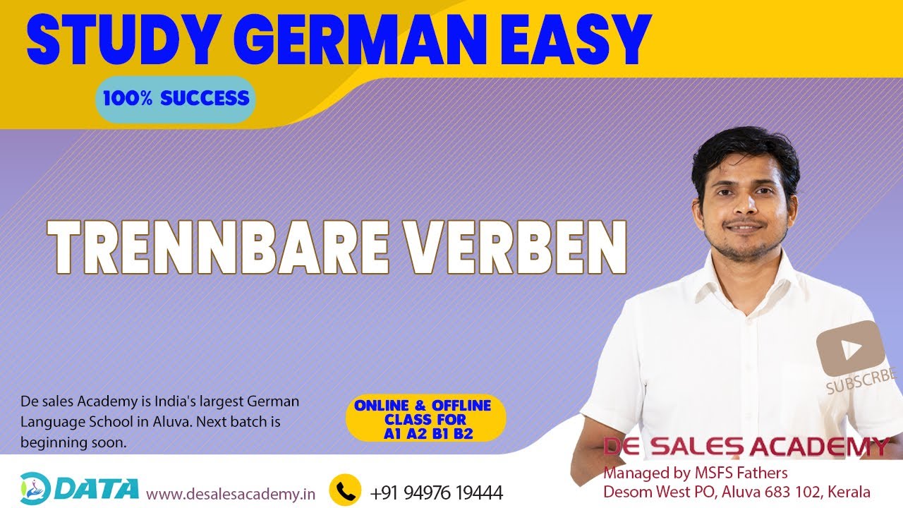 HOW TO USE TRENNBARE VERBEN IN SENTENSE: German Language Course A1 Level: De Sales Academy