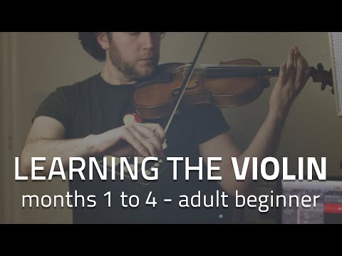 Learning the violin (months 1 to 4) - adult beginner progress