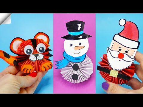 3 DIY christmas Easy paper crafts 5 minute crafts christmas