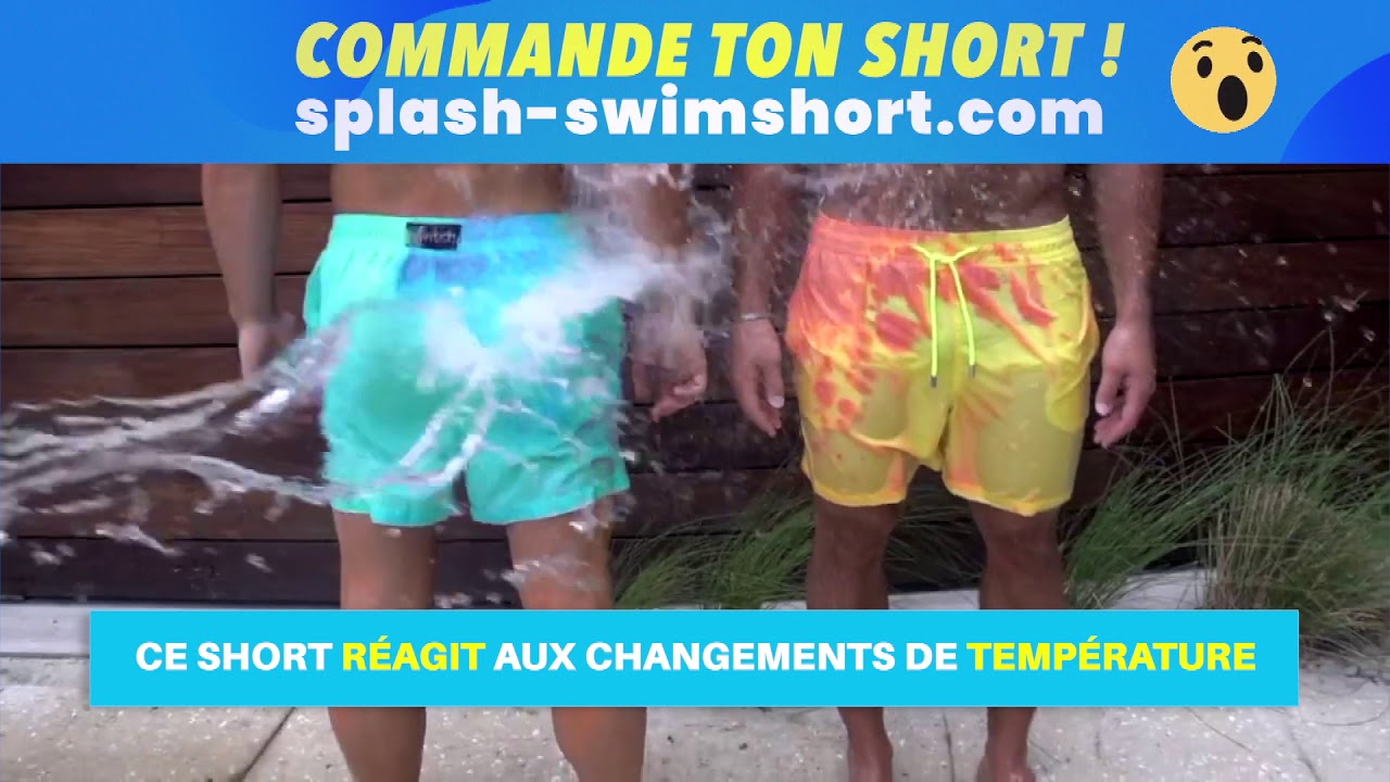 Découvre Splash Swimshort™ : Le short qui change de couleurs