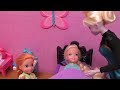 Little Elsa is sick ! Elsa & Anna toddlers -  bedtime stories - cough - sore throat