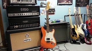 Video thumbnail for Capri Orange Tom Delonge Fender Strat Demo by littleredguitars2