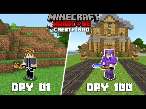 I Survived 100 Days In Create Mod In Minecraft Hardcore ( HINDI )