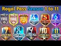 Pubg Mobile Season 1 to Season 11 Royal Pass Rewards / Kumari Gamer