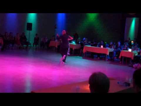  Alberto Colombo  and  Mariela Sametband  are  dancing  to  the  tango  "  Sinsabor  "