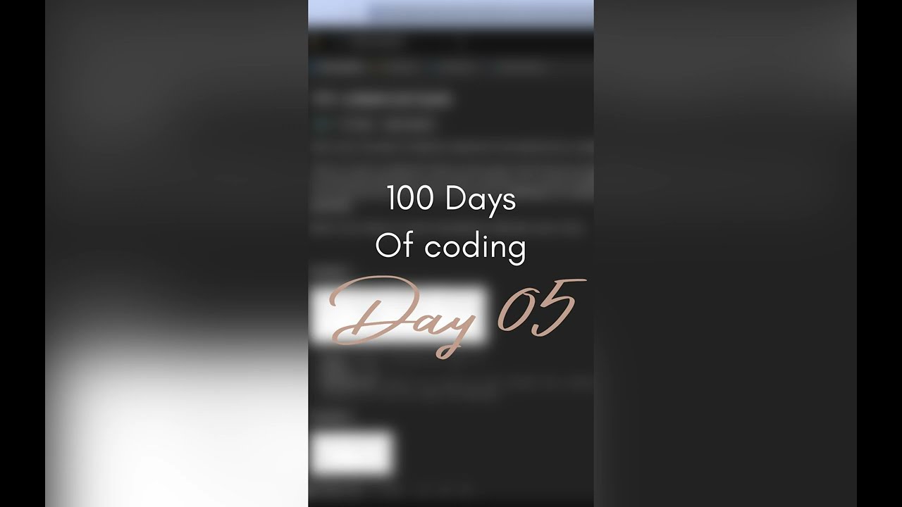 Day 5 of 100 Days Challenge #100daysofcodexnst  #nstcodingsprint