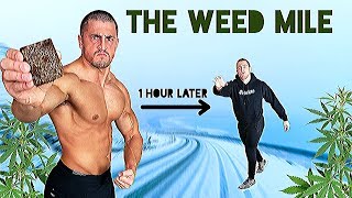 Running 1 Mile after eating Potent WEED BROWNIE Experiment | Bodybuilder VS Extreme Cardio Test