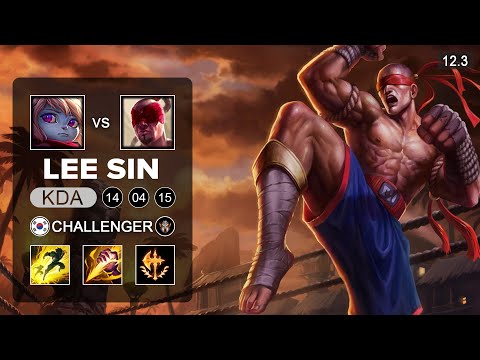 Kanavi Lee Sin Jungle vs Poppy - KR Challenger - Season 12 Patch 12.3