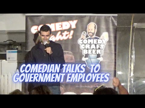 Sam Morril talking to "government employees" in Waterford, Connecticut.