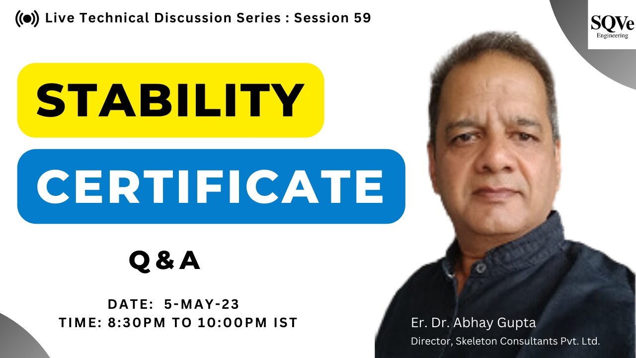 Session 59: Stability Certificate | Q & A | Er. Dr. Abhay Gupta