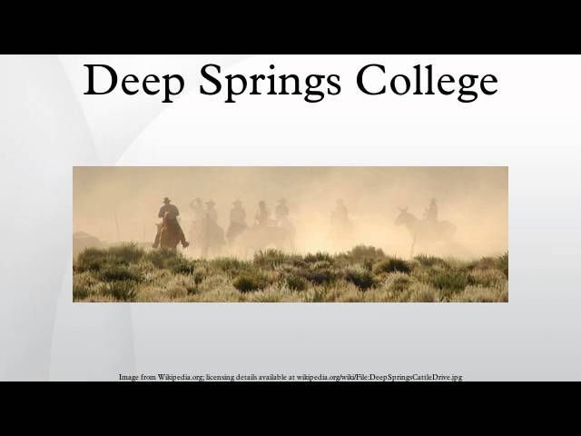 Deep Springs College vidéo #1