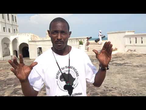 Bomani at the Cape Coast Holocaust Dungeons - Ghana Nov 2017 Tour