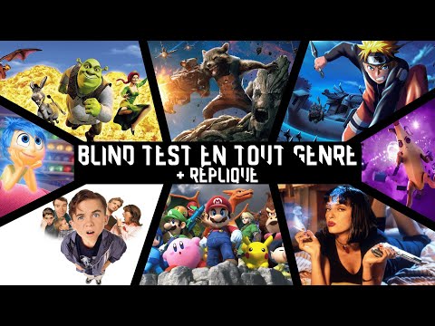BLIND TEST TOUT GENRE 80 extraits (Film,Animation,Jeux Vidéo,Série,Réplique)