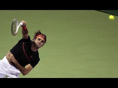 Roger Federer vs Nikolay Davydenko - Doha 2012 1st Round: Highlights