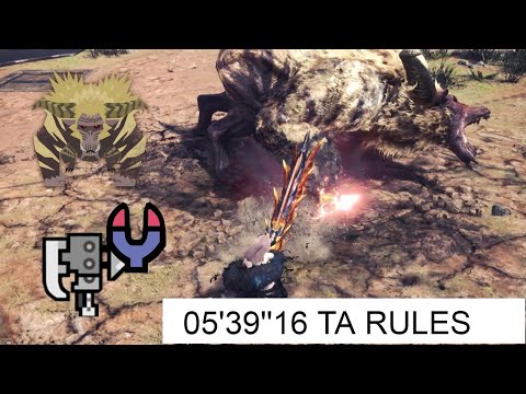 MHWI Tempered Furious Rajang switch axe 05'39'16 TA Rules 歷戰激昂金獅子 斬擊斧