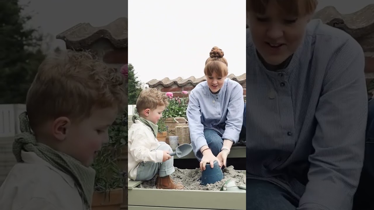 Fun sandkasse m/hjul og bænk - 120 cm