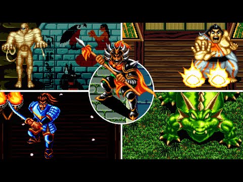 Ninja Commando (Arcade) All Bosses (No Damage)