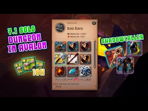 DOING 10x 7.1 SOLO DUNGEONS IN AVALON | LOOT +3M 🤑🤑 | BUILD SHADOWCALLER | Albion Online